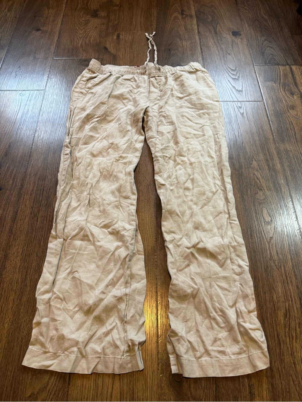 Merona Wide-Leg Linen-Blend Pants in Cream
